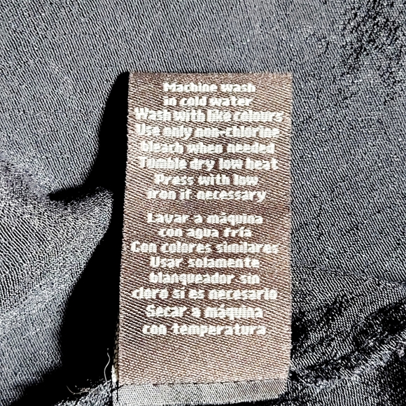 Fever Sheer Black Flowy Pintuck Blouse with Cami Women's (XL/EG) - Picture 7 of 10